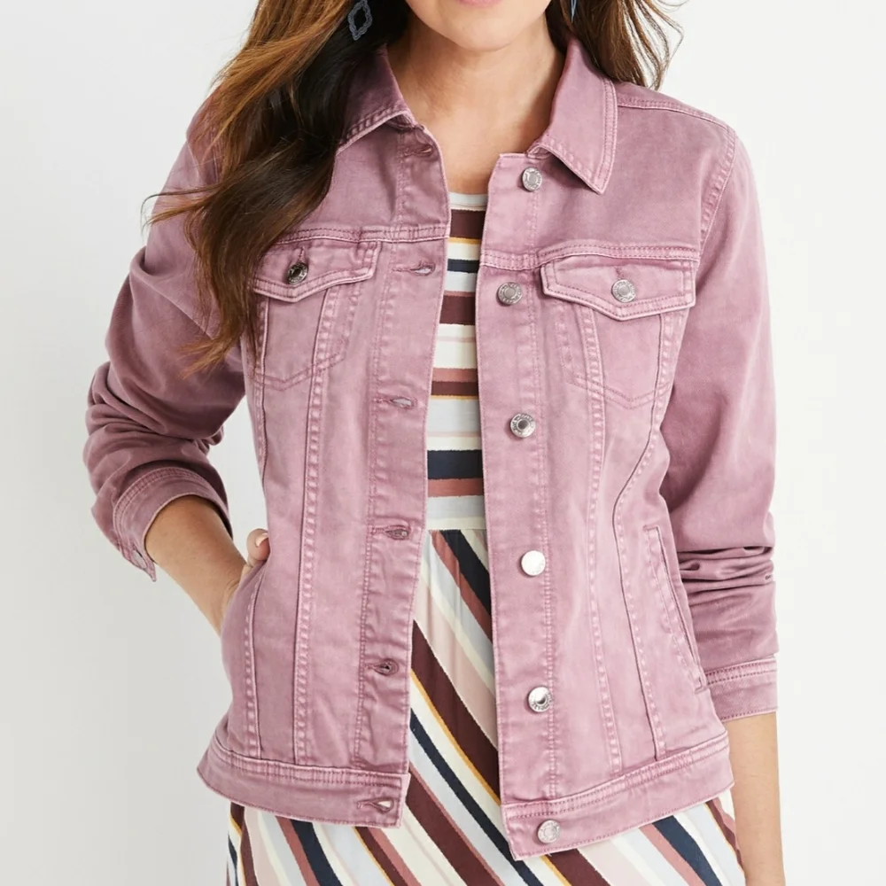 Maurices Mauve Denim - Stretchy w/ Pockets Y2K Coastal Cowgirl Southwestern XS